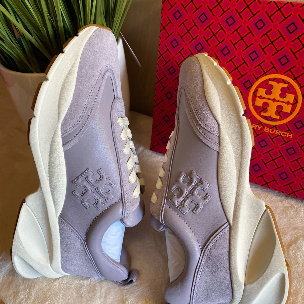 Tory Burch Good Luck Trainer Nappa Leather Sneakers - Picture 3 of 8